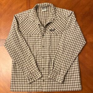 Jack Wolfskin Men’s Shirt Plaid SMALL Outdoor
